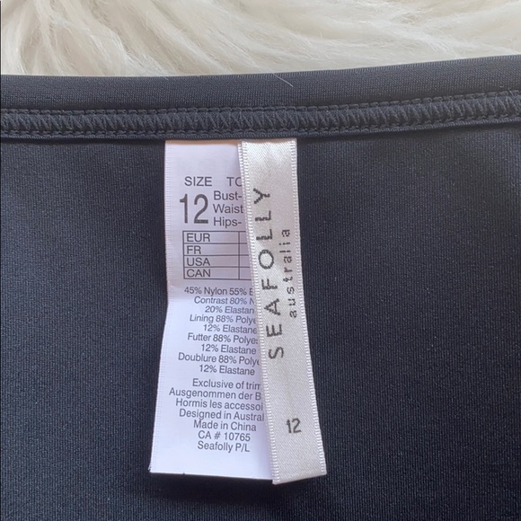 SEAFOLLY Trackside Scuba Bikini Bottom Sz 8 - Picture 6 of 7